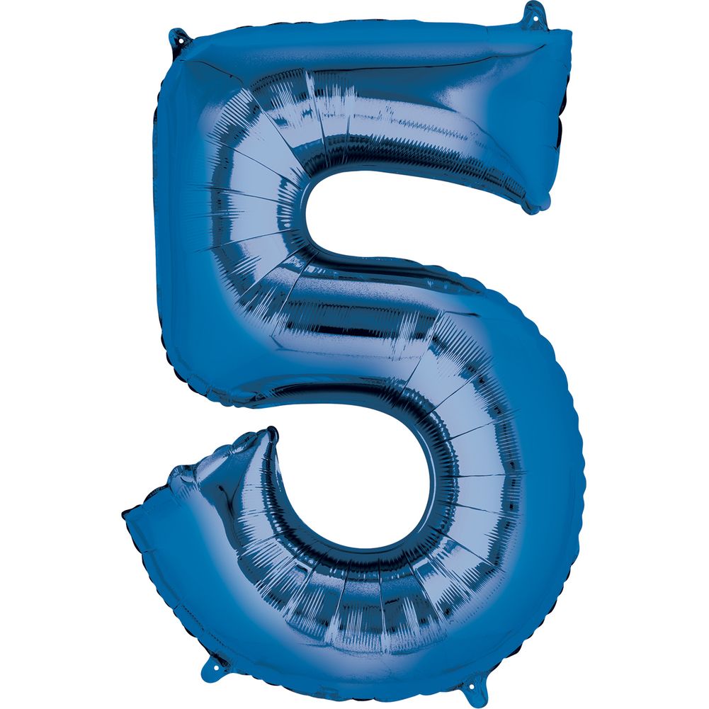 34" NUMBER 5 BLUE