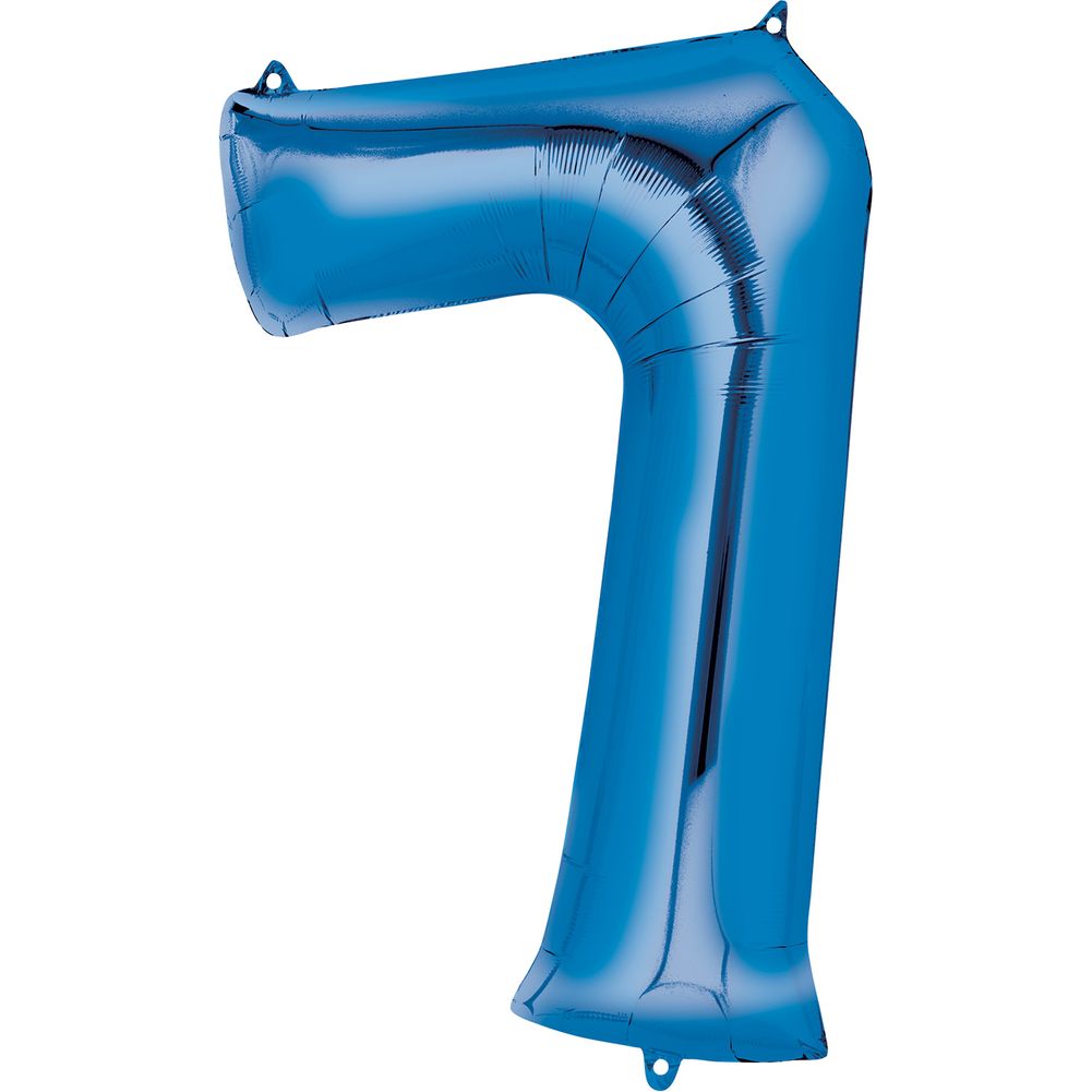 34" NUMBER 7 BLUE