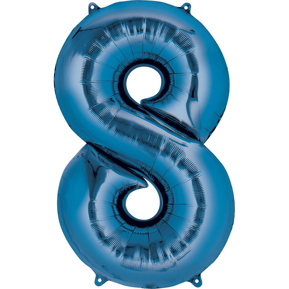 34" NUMBER 8 BLUE