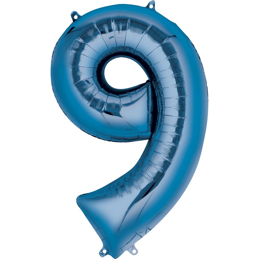 34" NUMBER 9 BLUE