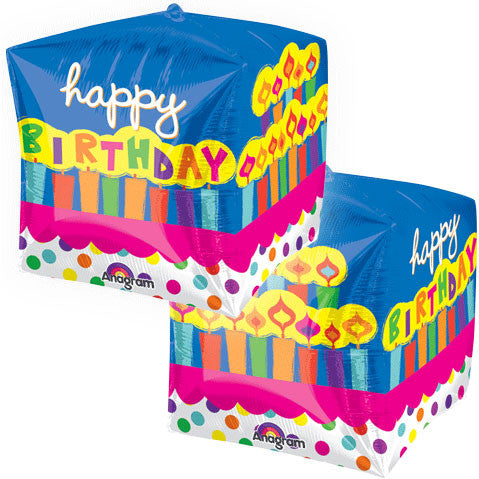 15" Birthday Cake Cube