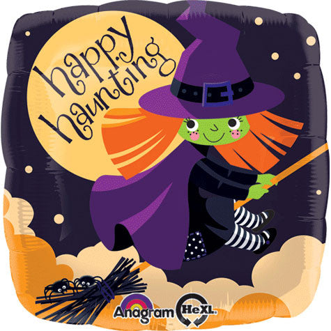 18" Cute Witch Foil Balloon