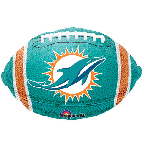 Miami Dolphins Football Junior Shape Foil Balloon (1ct)
