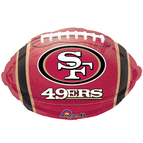 San Francisco 49Ers Football Junior Shape Foil Balloon (1ct)