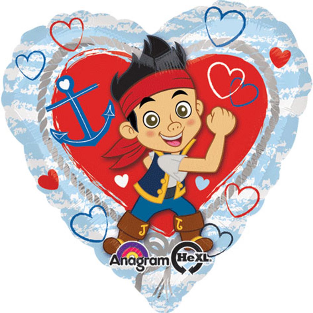 18" Jake & The Neverland Pirates Love Foil Balloon