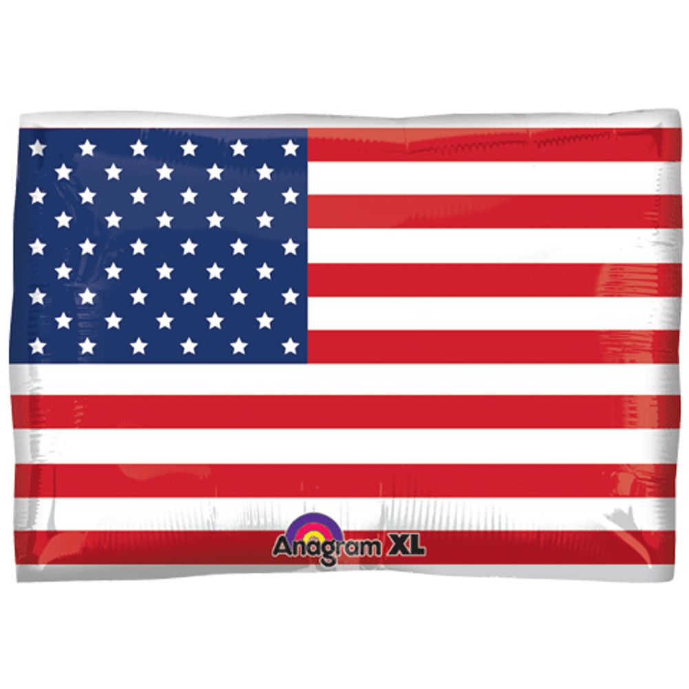 18" U.S. Flag Shaped Foil Balloon