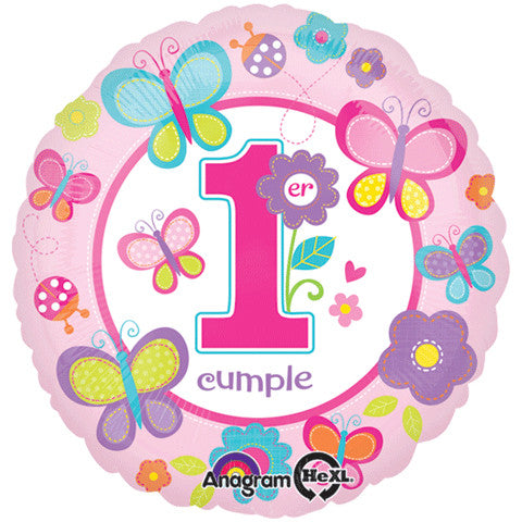 18" PRIMERA CUMPLEANOS MARIPOSA HX