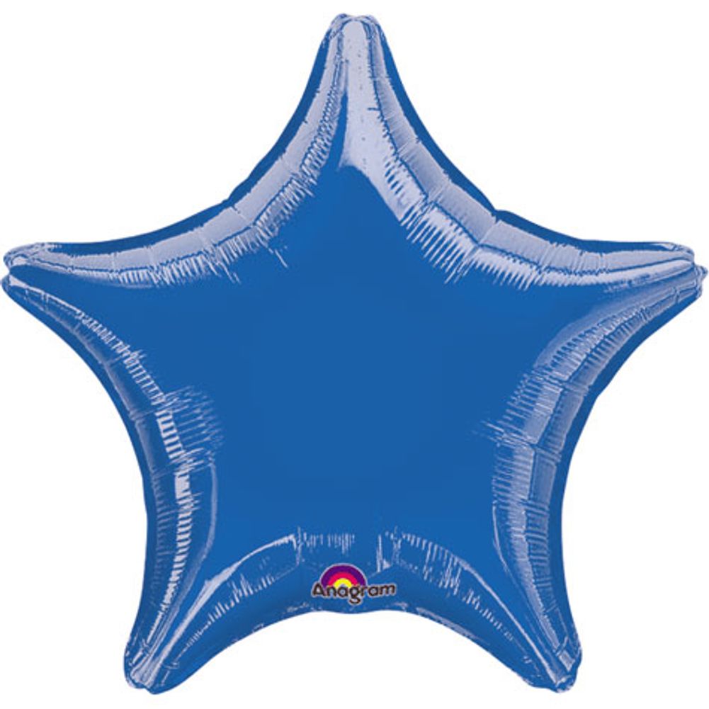 19" Metallic Blue Star Shape Balloon (1 ct)