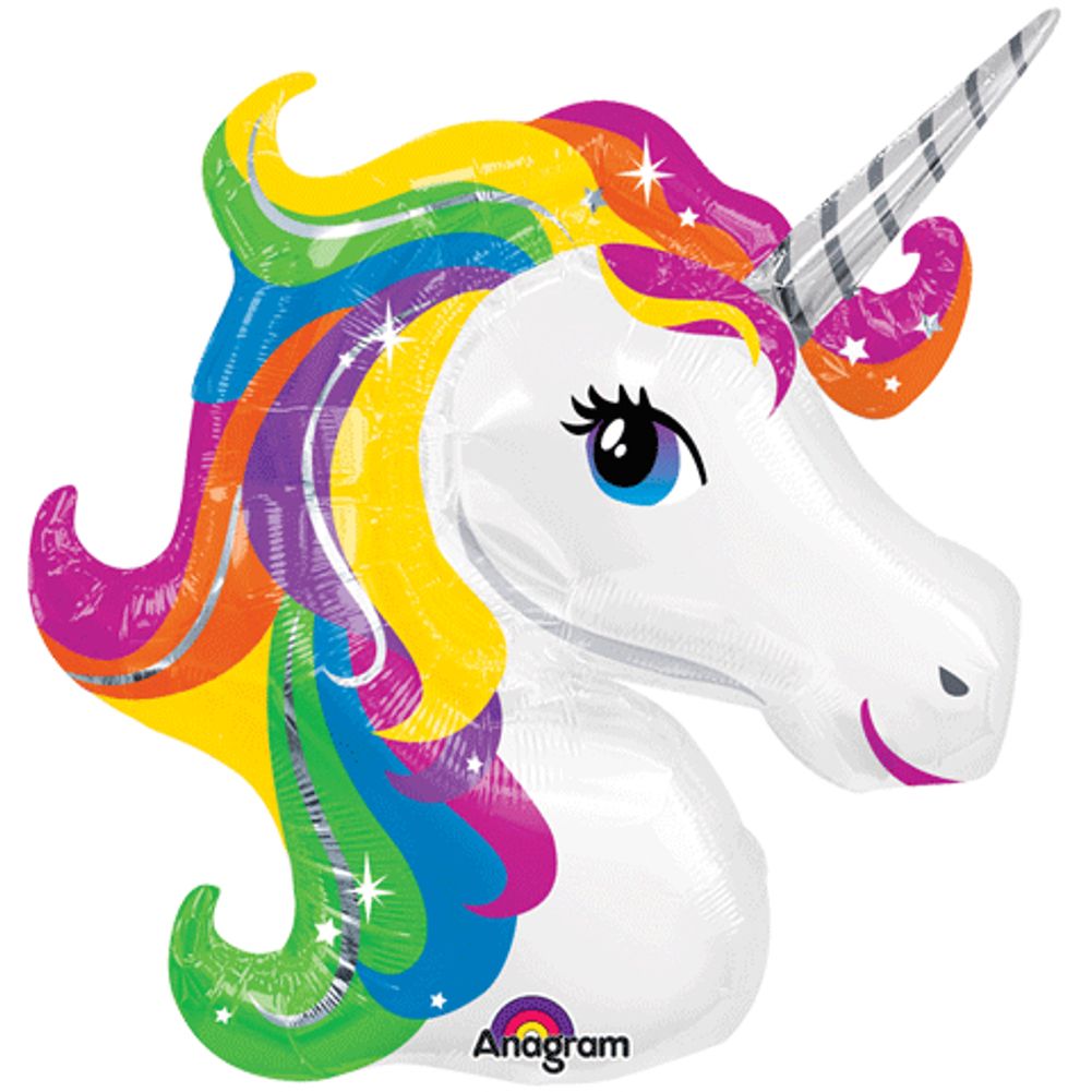 Rainbow Unicorn Super Shape Foil Balloon