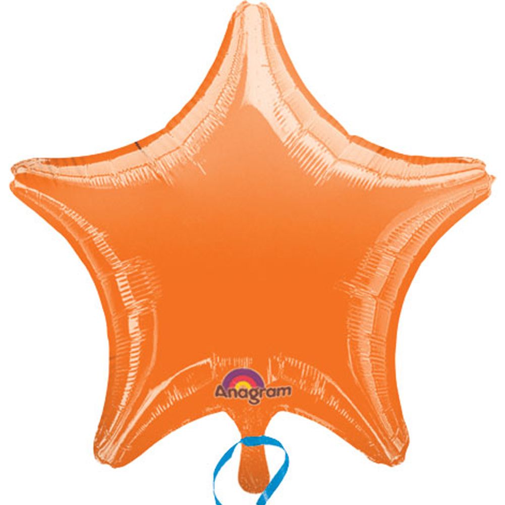 19" Orange Star Shape Balloon (1 ct)