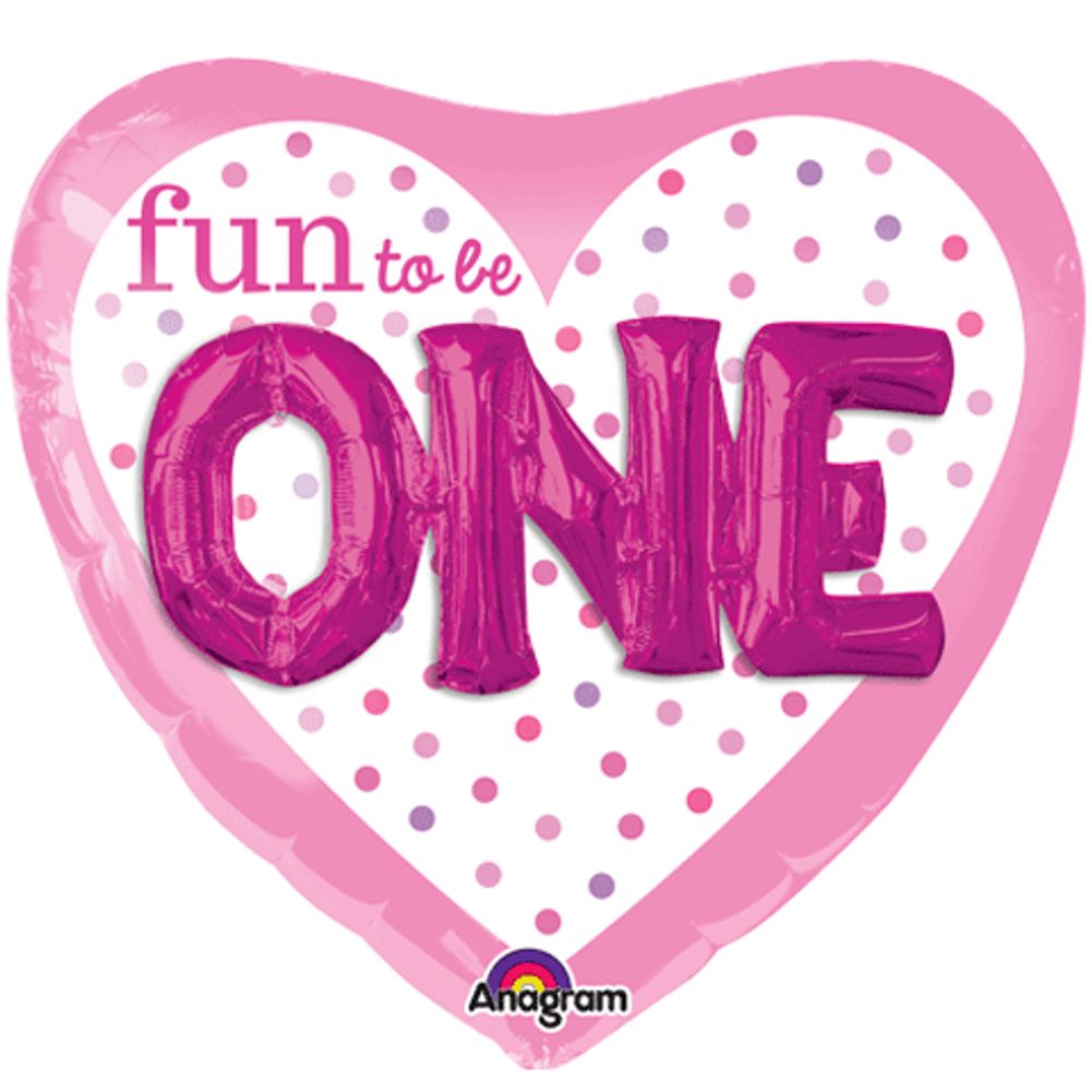 36" FUN TO BE O-N-E GIRL MULTI-BALLOON