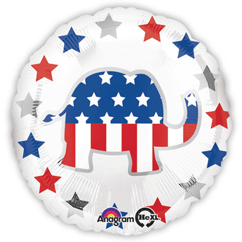18" Election Elephant Foil Balloon