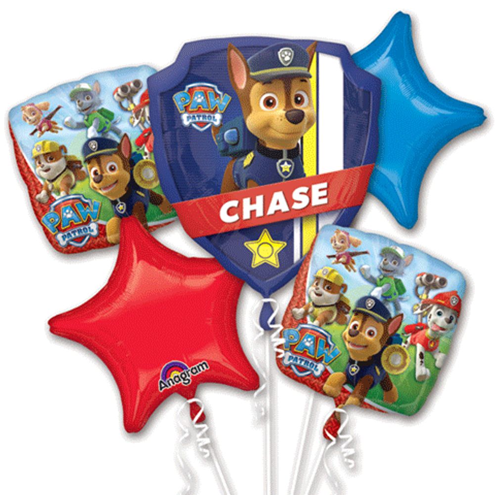Paw Patrol Bouquet of Balloons (5pc)