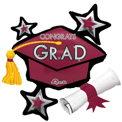 CONGRATS GRAD BERRY CLUSTER SUPER SHAPE