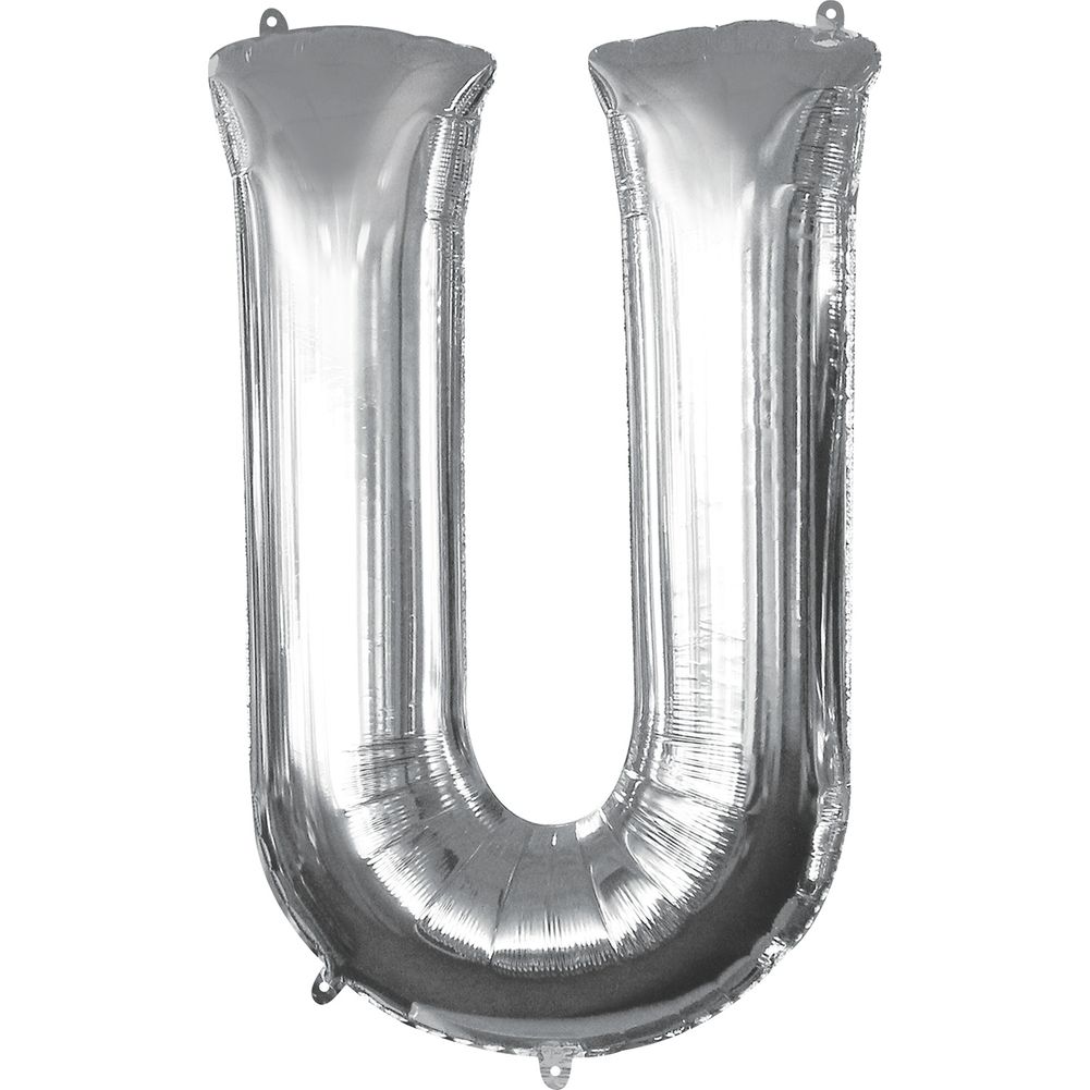 34" LETTER U SILVER