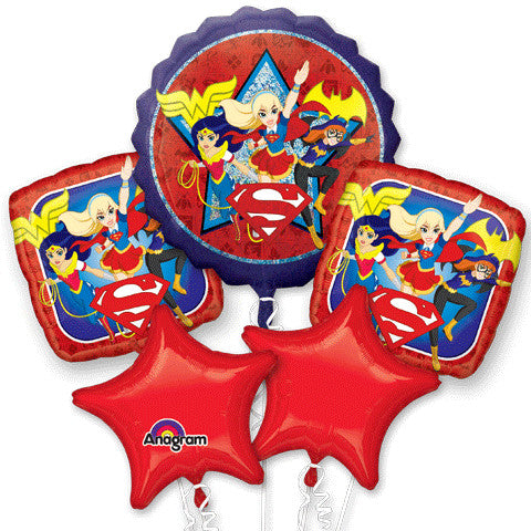 Dc Super Hero Girls Bouquet of Balloons (5pc)