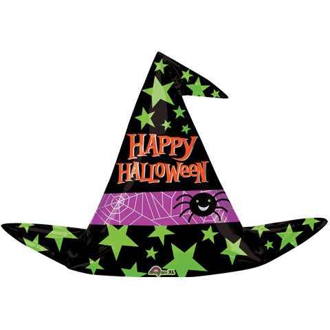 Halloween Witch Hat Super Shape Foil Balloon