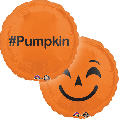 18" Pumpkin Emoji Foil Balloon