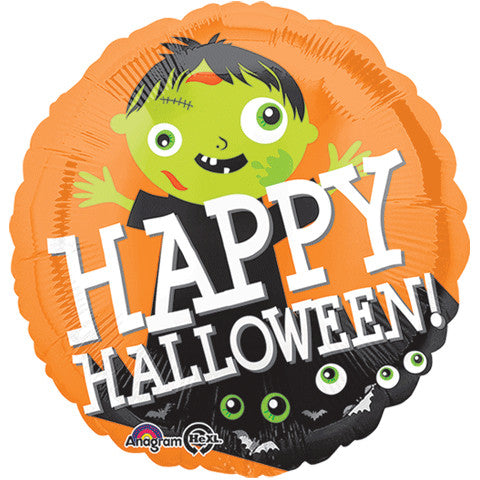 18" Happy Halloween Zombie Foil Balloon