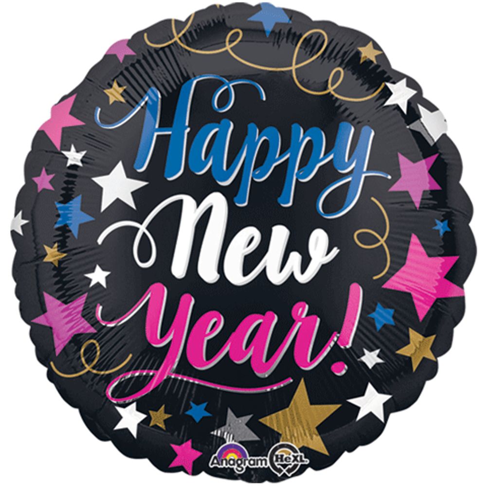 18" Happy New Year Foil Balloon