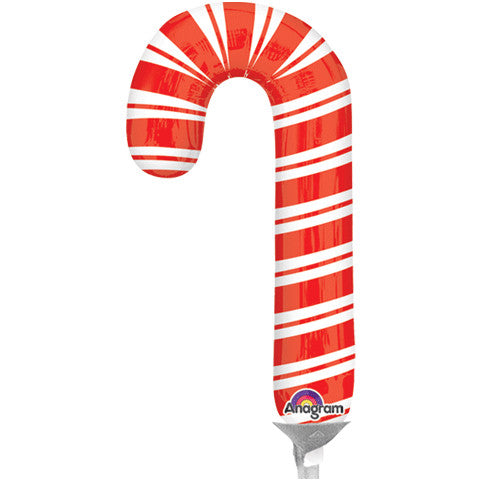 Holiday Candy Cane Mini Foil Balloon