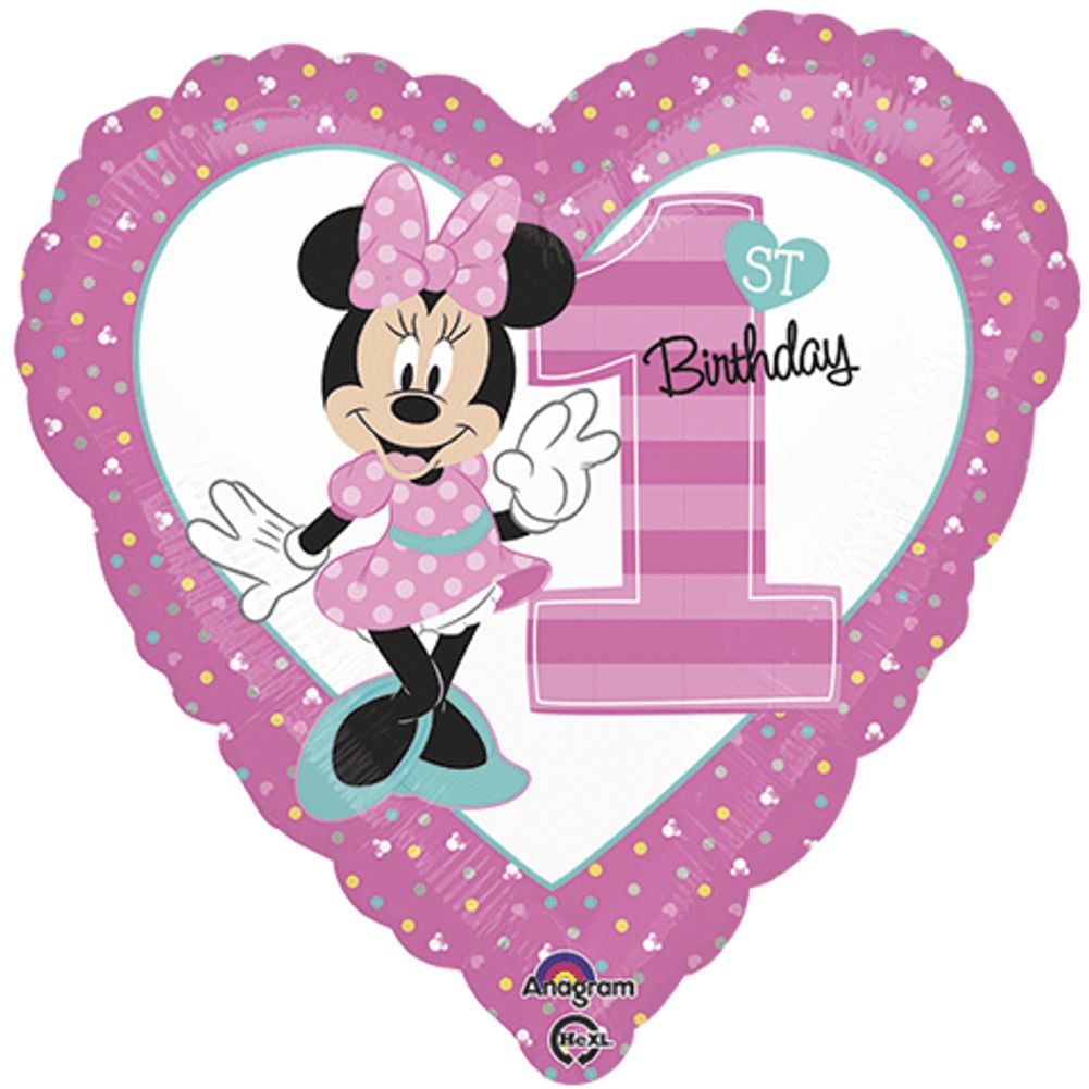 18" MINNIE 1ST BIRTHDAY HX