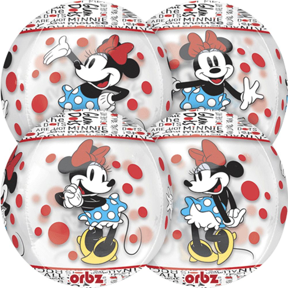 15" MINNIE MOUSE CLEAR ORBZ