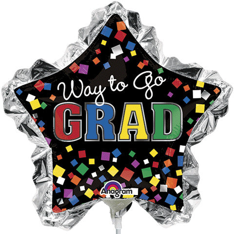 WAY TO GO GRAD COLORFUL STAR MINI SHAPE