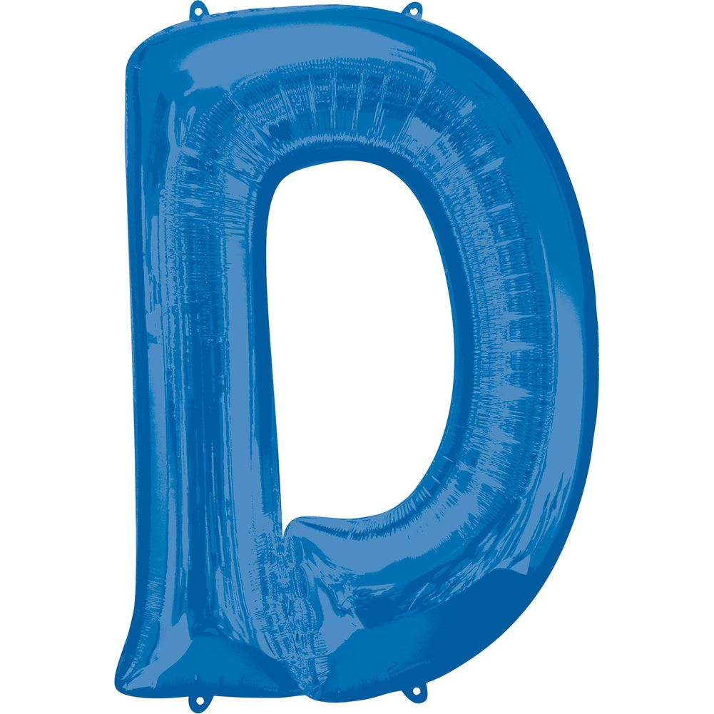 34" LETTER D BLUE