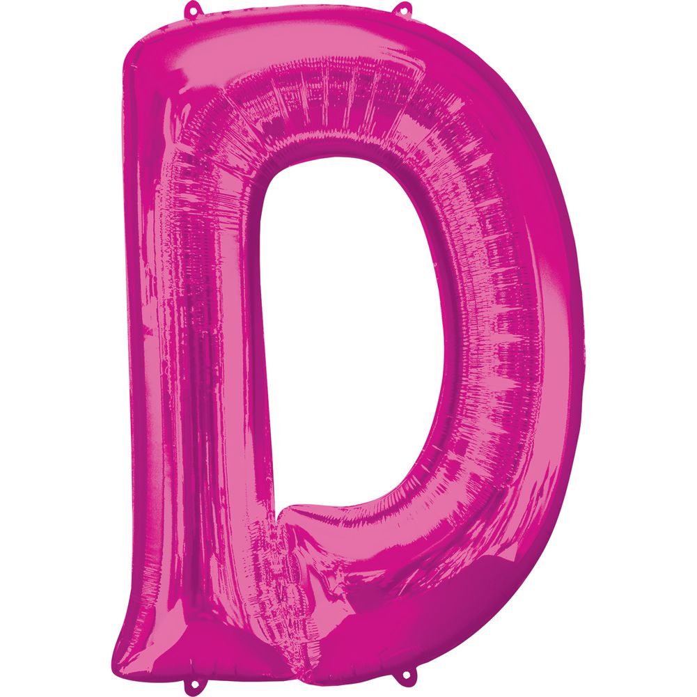 34" LETTER D PINK