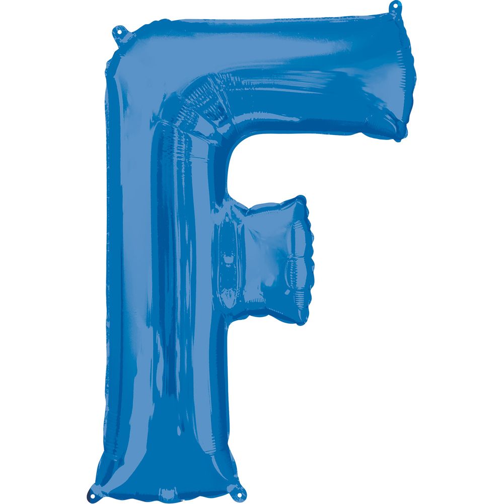 34" LETTER F BLUE