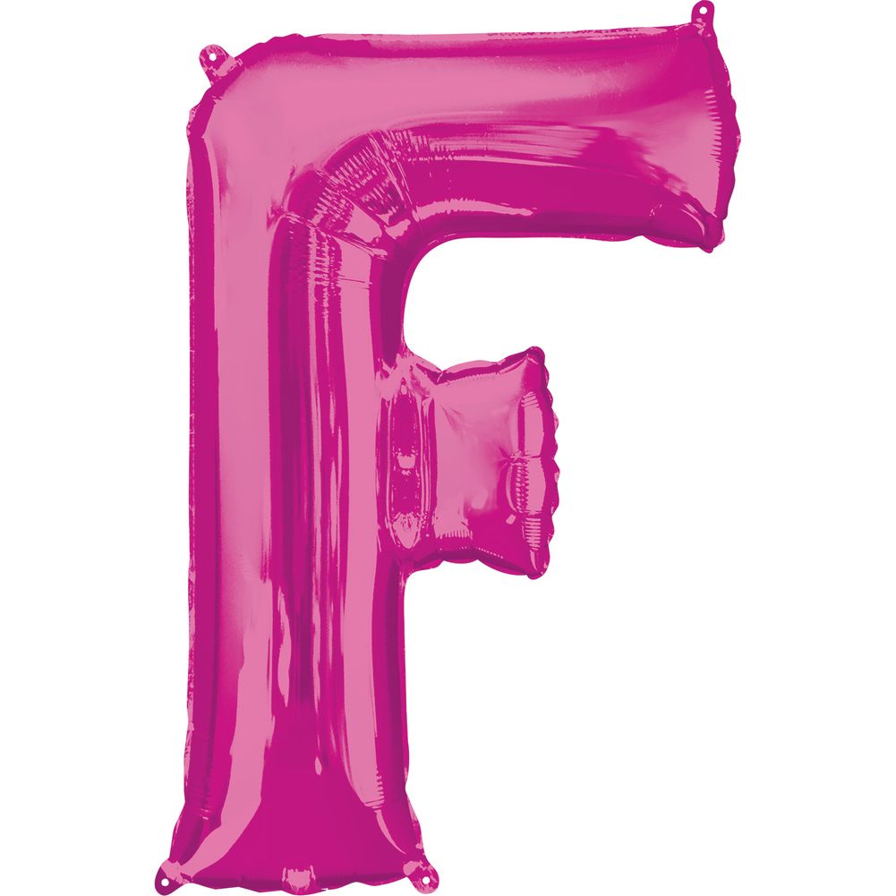34" LETTER F PINK