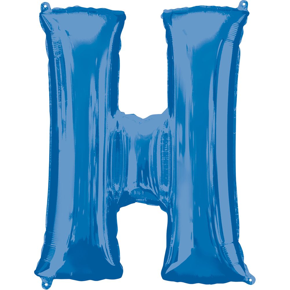 34" LETTER H BLUE