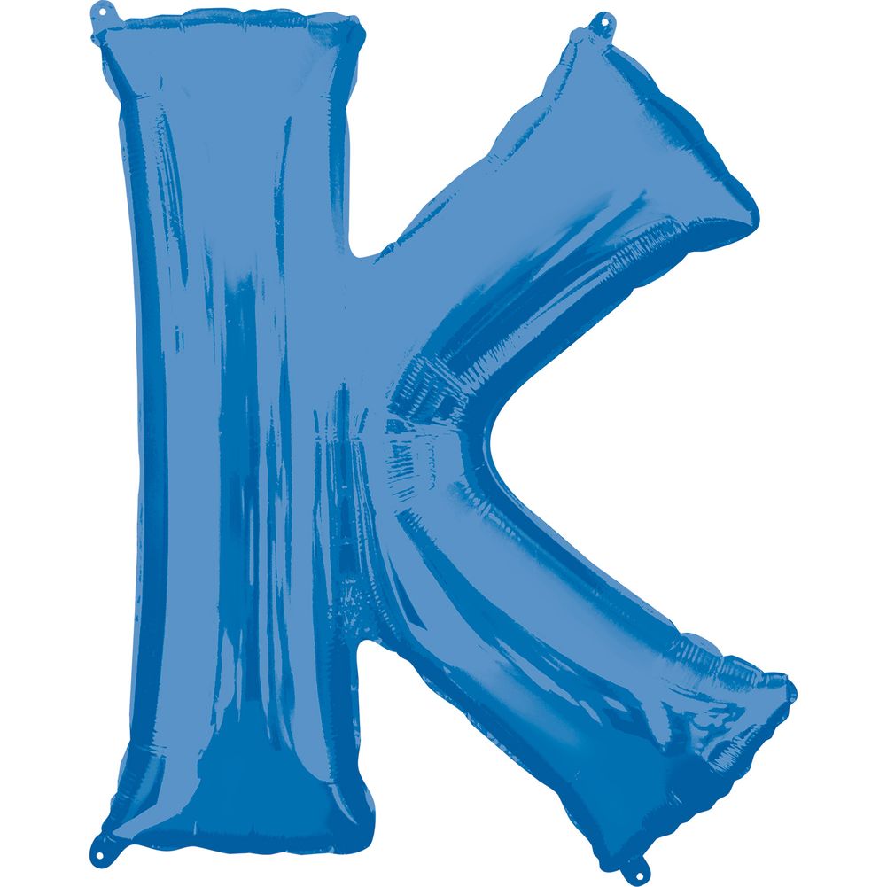34" LETTER K BLUE