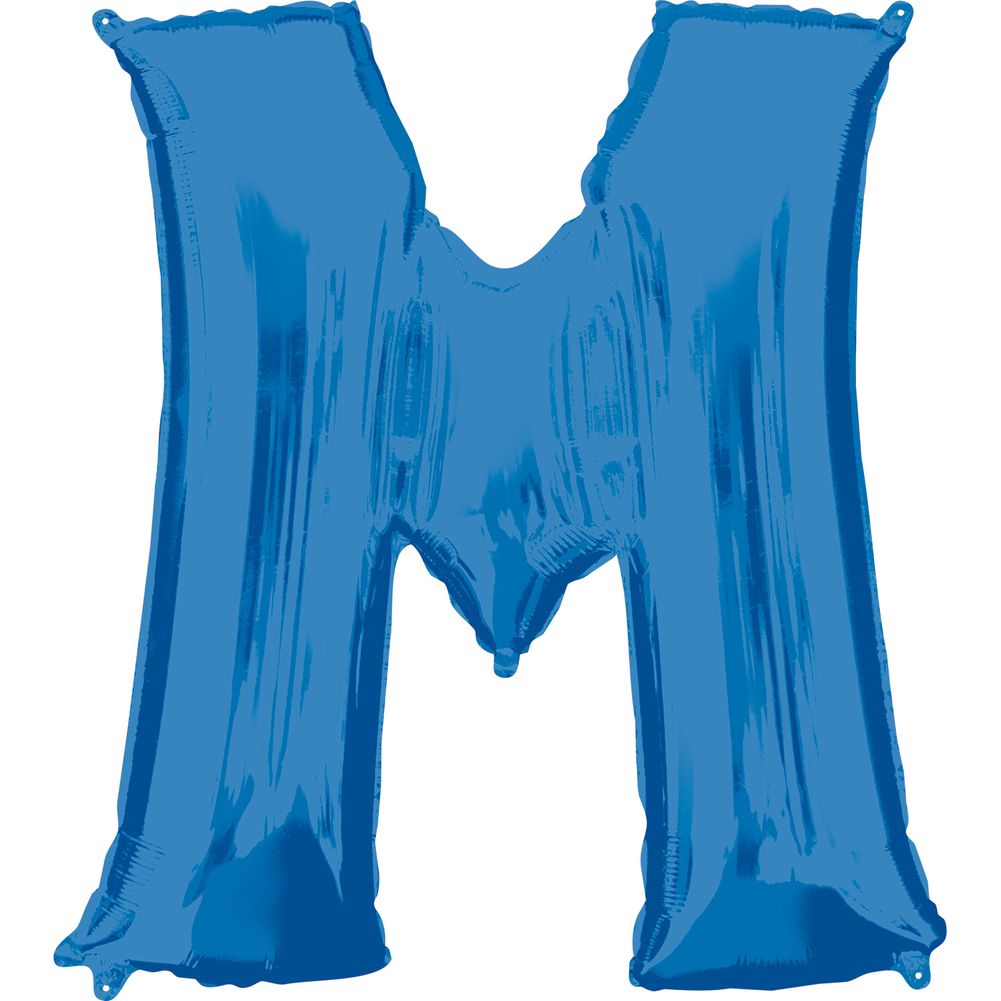 34" LETTER M BLUE