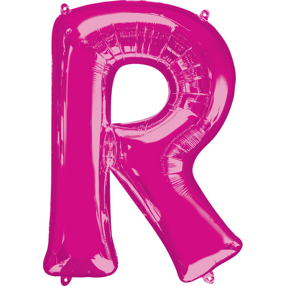 34" LETTER R PINK