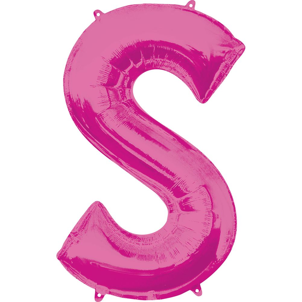 34" LETTER S PINK