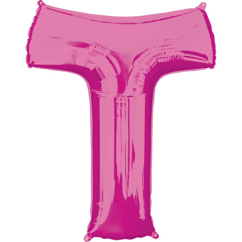 34" LETTER T PINK