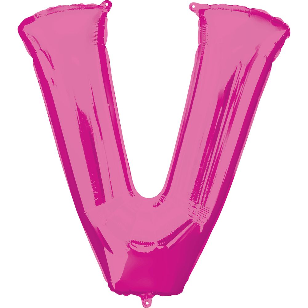 34" LETTER V PINK