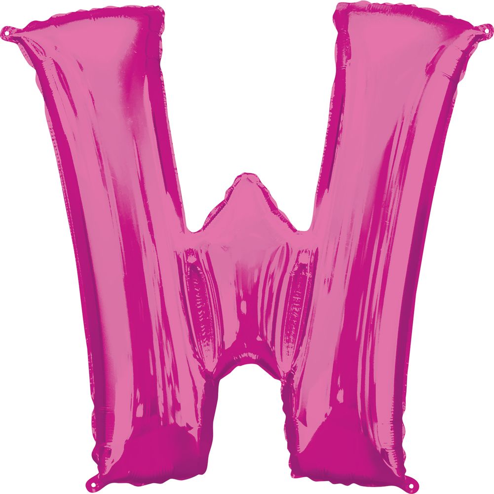 34" LETTER W PINK
