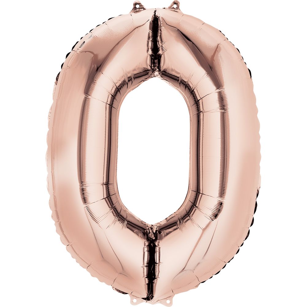 34" NUMBER 0 ROSE GOLD