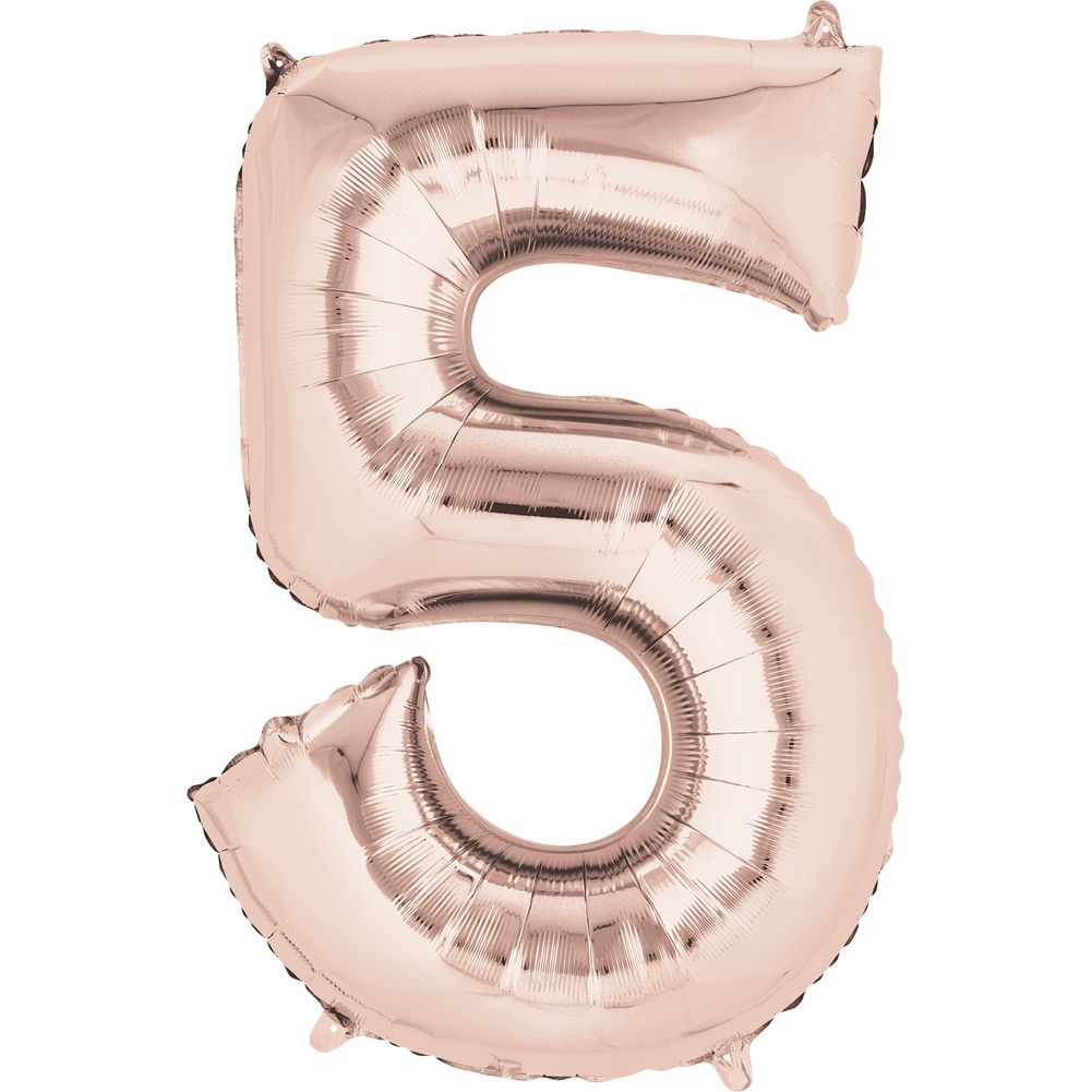 34" NUMBER 5 ROSE GOLD