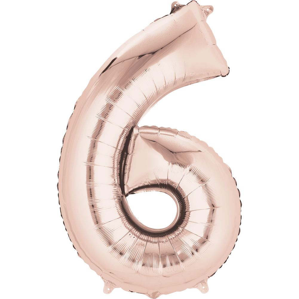 34" NUMBER 6 ROSE GOLD