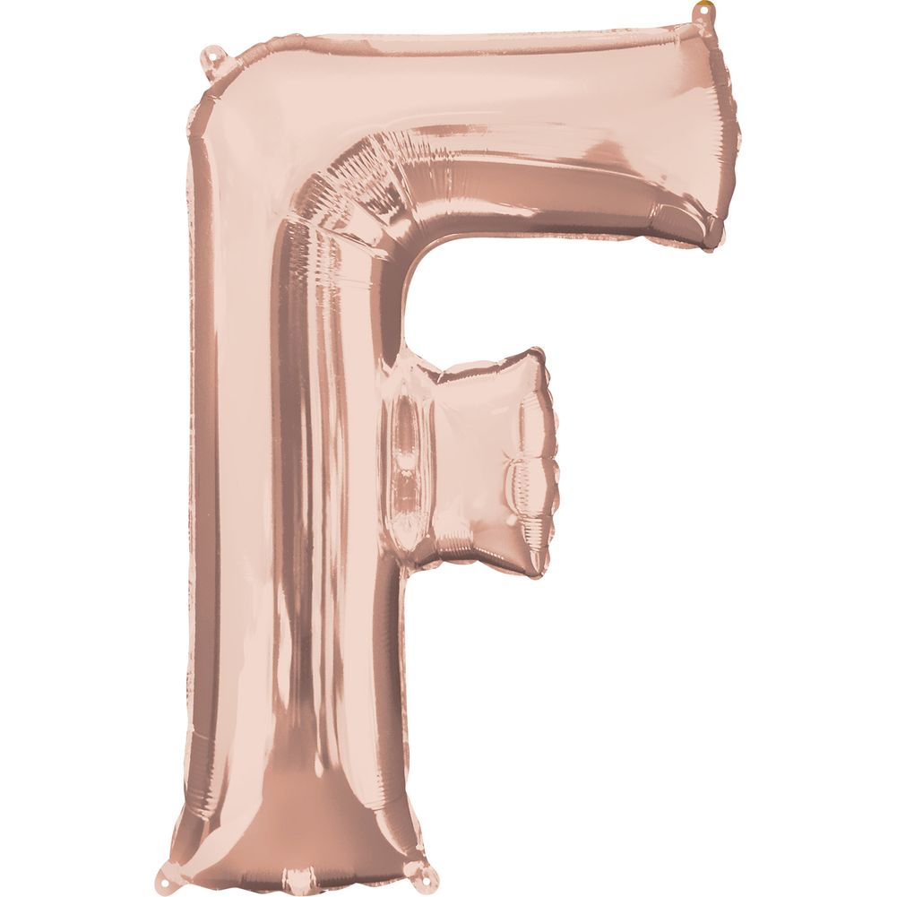 34" LETTER F ROSE GOLD