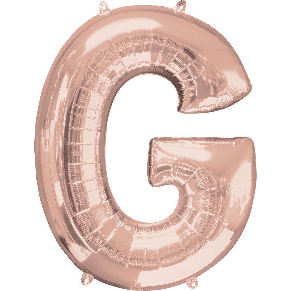 34" LETTER G ROSE GOLD