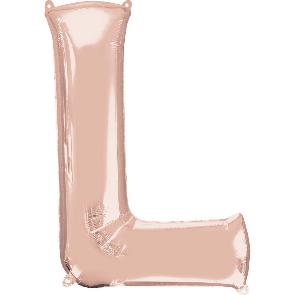 34" LETTER L ROSE GOLD
