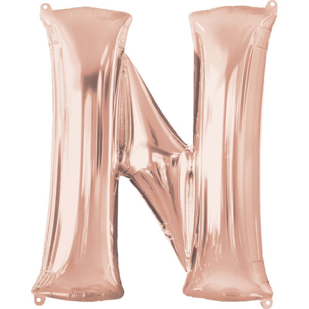 34" LETTER N ROSE GOLD
