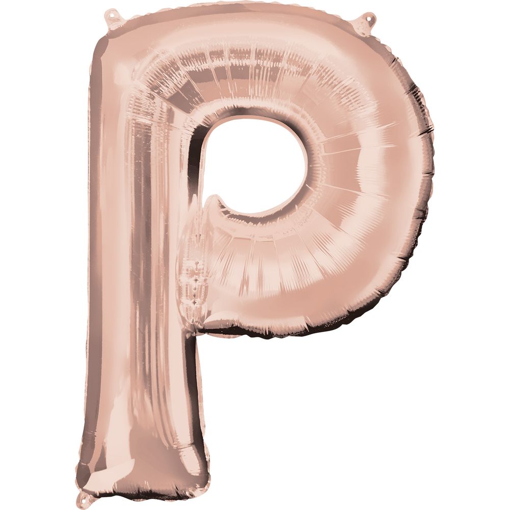 34" LETTER P ROSE GOLD