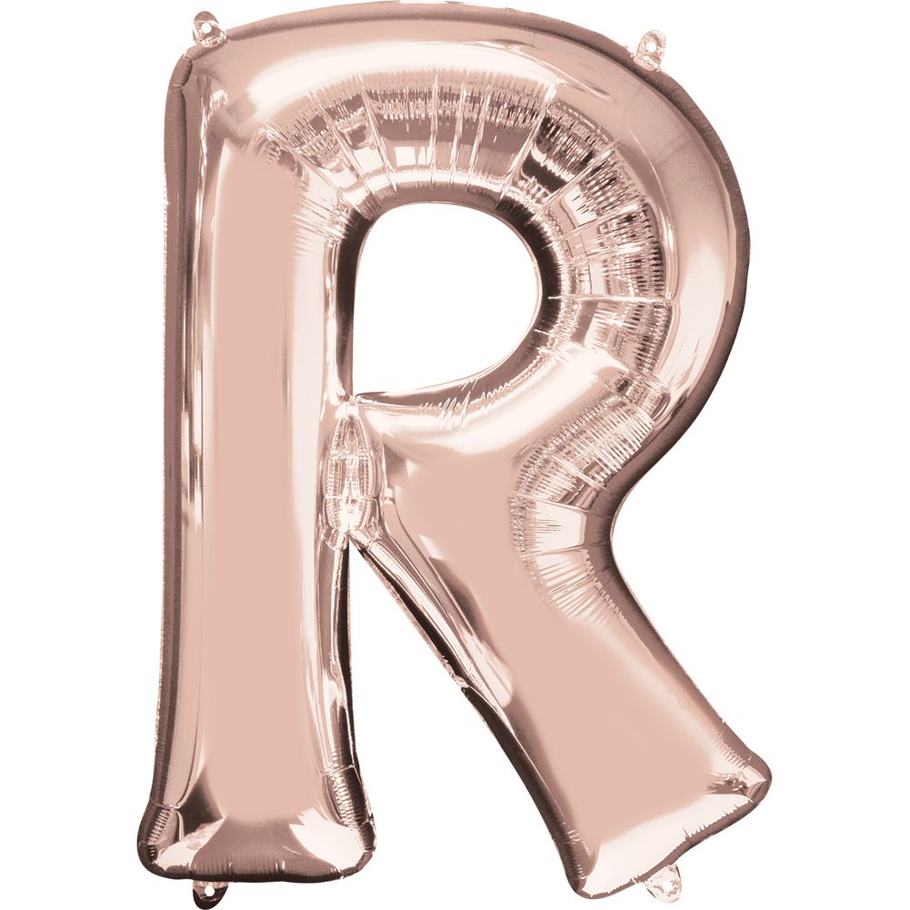34" LETTER R ROSE GOLD
