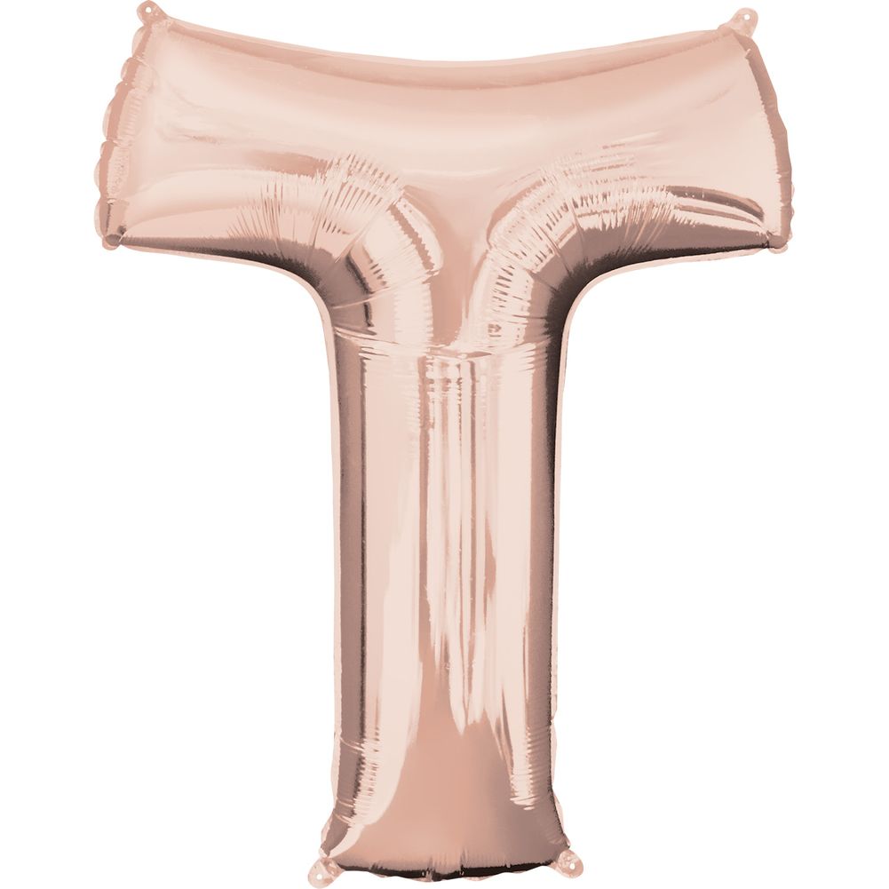 34" LETTER T ROSE GOLD